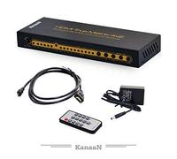 KanaaN UHD Matrix 4x2 Splitter Switcher Full HD, UHD, 4K, 4K*2K| ARC | Telecomando | output aggiuntivo per l'audio, SPDIF e jack da 3,5mm, stereo, Dolby 5.1 Surround | compatibile MHL e cavi HDMI 1.4