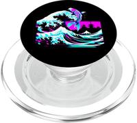 Kanagawa Wave Koi Fish Glitch - Arte giapponese vintage PopSockets PopGrip per MagSafe