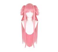 KanameMadoka - Abito da ballo da donna, per cosplay, teatro e giochi | Abito da ballo da donna per cosplay anime, bianco e viola, 2 opzioni di set con ali e parrucca rosa