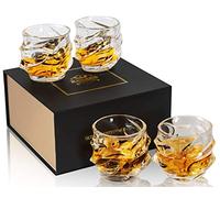 KANARS Bicchieri da Whisky, Bicchiere da Cocktail Cristallo per Cocktail, Martini, Cognac, Scotch, Bourbon, Set di 4 Pezzi, 320 ml, Bellissimo Regalo