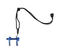KANASI Clip per Naso da Immersione, Tappo per Naso Regolabile in Lega di Alluminio con Cordino per Gli Appassionati di Nuoto, Snorkeling e Immersioni (Blu)