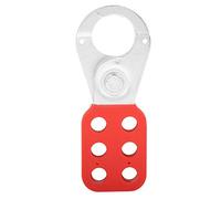 KANASI Gancio di blocco di sicurezza, gancio in acciaio rosso con rivestimento in plastica e design a sei fori per la manutenzione delle apparecchiature industriali e le procedure