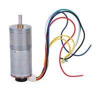 KANASI Gear Motor, GA25-370 DC 12V 1200RPM Speed Encoder Brush Motor with Copper Stainless Steel for Industrial Automation Control (DC12V 500 giri/min)
