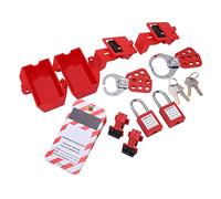 KANASI Kit di lockout tagout, set completo di sicurezza elettrica con serrature con interruttore, lucchetti, etichette per luoghi di lavoro di energia chimica industriale