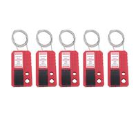 KANASI Lucchetto con cavo di bloccaggio e tagout, micro cavo regolabile 2 mm con doppi fori di bloccaggio per la sicurezza dei macchinari e l'uso industriale parte di più lav