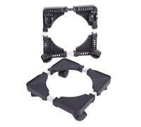 KANASI Support mobile, équipé de 4 roulettes, base de support d'ordinateur réglable, adaptée aux sèche-linge, réfrigérateurs, machines à laver et meubles (Nero)