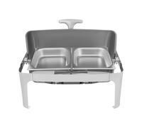 KANBCNG Chafing Dish - Set di 2 scaldavivande in acciaio inox, 9 l × 2 scaldavivande in acciaio inox, per buffet, hotel, matrimoni, feste