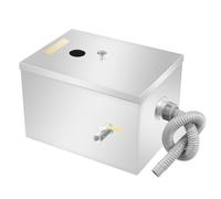 KANBCNG Filtro antigrasso commerciale 20 l, in acciaio inox, separatore grasso, separatore grasso per acque reflue, separatore grasso con dispositivo di spegnimento automatico, filtro separatore per