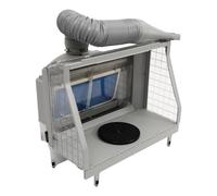 KANBCNG Impianto di aspirazione aerografo, banco di verniciatura a spruzzo, kit con 3 strisce luminose a LED, potenza 900 l/h, per piccoli lavori di artigianato, 60 x 49 x 50 cm