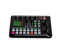 KANBCNG Scheda audio live e interfaccia audio F988 Bluetooth Stereo Audio Mixer con DJ Mixer Effetti 4 Cambio sonoro 12 effetti di cancellazione del rumore, chip di riconoscimento vocale automatico