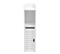 Kanbihao Armadietto da bagno, 80 cm, con 1 ante, per bagno, soggiorno, cucina, corridoio, bianco