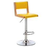 KANBUN Barra da sala da pranzo di ferro da pranzo sedia davanti alla scrivania con schienale, sedia girevole ad altezza regolabile 58-80 cm (colore: giallo)