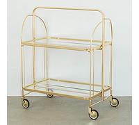 KANBUN Carrello rotolante carrello rotolante, carrello per mobile acrilico trasparente a 2 livelli con ruote, carrello di servizi per organizzatore rotolare per camera da letto da pranzo per bagno