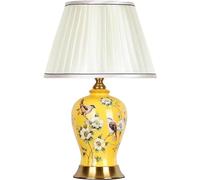 KANBUN Ceramica Classica Lampada da Tavolo Vaso Oriental Veso Plavoro Pulsante Pulsante Luce Switch Lampada da scrivania Camera da Letto Fiori antichi fago da Comodino Lampada Lettura di Lettura del