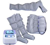 KANBUN Massaggiatore a compressione d'aria per gambe per la circolazione, macchina per massaggio a compressione dell'aria per polpaccio e piede, vita e braccio, massaggio circolante con 4 cuscini