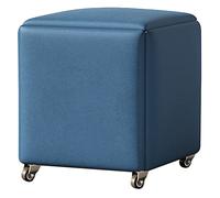 KANBUN Sedia a nidificazione cubo magico da 5 in 1 sgabello da stoccaggio con ruote, sgabello impilabile di divano cucina multifunzione, sedile imbottita e telaio in metallo (dimensioni: 45x45x45 cm,
