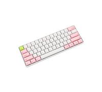 KANBUN Tastiera meccanica, tastiera per Windows/PC/laptop/desktop, supporto effetti di luce per il controllo del suono del ritmo musicale, 61 tasti (Colore : Pink)