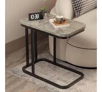 KANBUN Tavolo laterale a forma di C per divano, moderni tavoli da soggiorno, scivolo sotto il tavolo del divano, tavoli da fine camera da letto, tavolo della stanza di rottura con robusto telaio in