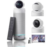 KanDao Meeting S 180° All-in-One USB Videoconferenza, Webcam 1080P HD con altoparlante e microfono (portata di 5 m), Plug & Play, tracciamento KI, per squadre, zoom e piccole sale riunioni