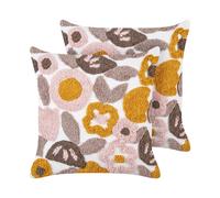 KANDIARO Set di 2 cuscini Trama floreale Multicolore 45 x 45 cm Cotone