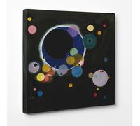 Kandinsky Alcuni Cerchi Stampa Fine Art su Tela cm 90x90 Pronto da Appendere