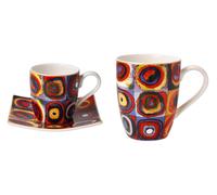 Kandinsky Basile Tazza per Espresso Con Ut + da Caffè Quadrati Porcellana GOEBEL