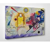Kandinsky Giallo Rosso Blu Stampa di Pregio su Tela Cotone Vernice Pennellate