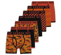 Kandor Boxer da Uomo in Cotone - Confezione da 7, Set di Mutande da Uomo Colorate, Nere e Colorate, Biancheria Intima da Uomo Elasticizzata in Morbido Cotone, Boxer Slip con Elastico in Vita