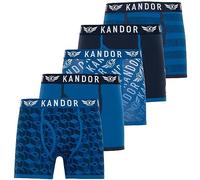 Kandor Boxer Uomo - Pacco da 5, Mutande in Cotone elastizziato da Uomo, Intimo Colorati e Neri, Comodi Boxer Pantaloncini, Boxer Aderenti, Supreme Slip Boxer Underwear Set Lingo (S,Lingo Pack B)