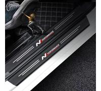 KAnduo 4 Pezzi Auto Fibra di Carbonio Protezione per Battitacco Compatibile con per Hyundai N Performance I30N I20 I30 I40 Ix35 Tucson