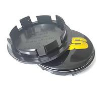 KAnduo 4 Pezzi Coprimozzi Coprimozzo Compatibile con per BBS 56MM 60MM 65MM 68MM,56mm- Black-Gold