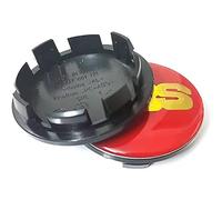 KAnduo 4 Pezzi Coprimozzi Coprimozzo Compatibile con per BBS 56MM 60MM 65MM 68MM,56mm- Red-Gold