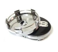 KAnduo 4 Pezzi Coprimozzi Coprimozzo Compatibile con per BBS 56MM 60MM 65MM 68MM,60mm-Black-Silver