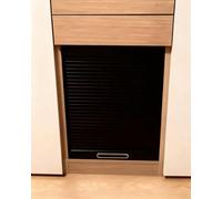 Kanduo Arco per cartongesso Concertina Door，Black Tambour Door Kit, Replacement Kitchen Cabinet Doors，Pull-Down Individual Slat Sliding Panel(40x80cm/16x31in)