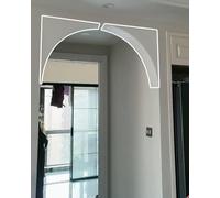 Kanduo Arco per cartongesso Kit arco in schiuma senza giunture, modanature decorative for porte ad arco, for portici interni/esterni, 2 pezzi (54x54x54 cm)