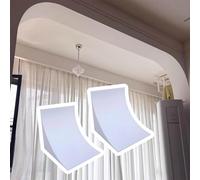Kanduo Arco per cartongesso Set di 2 modanature ad arco semicircolare, adatte for pareti e angoli di balconi, for progetti di ristrutturazione (46x46x46 cm)