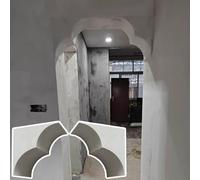 Kanduo Arco per cartongesso Set modanatura for arco semicircolare in cartongesso, set da 2 pezzi, verniciabile, for soggiorni, corridoi e interni(7.8x7.8x7"(20x20x18cm))