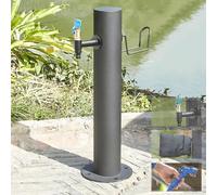 Kanduo Colonna idrica da giardino verticale Fontana a colonna d'acqua da giardino verticale in acciaio inossidabile 304, idrante for rubinetto esterno antigelo con serratura(86x20.5cm)
