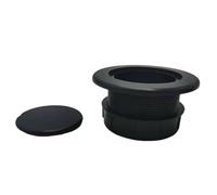 KAnduo Copertura ad Anello for palo for ombrellone da Giardino Nero for mobili Esterno con Foro 2 Pollici(1pcs)