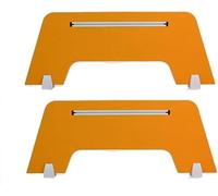 KAnduo Divisorio for scrivania, 2 Pannelli divisori insonorizzati e antirumore con Piedini di Supporto for Tavolo da Aula(Orange,60X30cm)