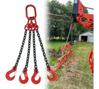 Kanduo Heavy-Du - Paranco a catena a 4 gambe per sollevamento carichi pesanti, 4 m / 13.1ft, perfetto per sartiame industriale, rimorchio e applicazioni pesanti