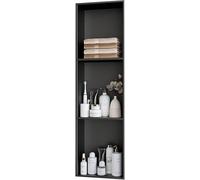 Kanduo Nicchia in acciaio inossidabile, nessuna piastrella richiesta, nicchie con ripiani, nicchie for il bagno, for soggiorno, cucine, aree pubbliche(Black,28x90cm)