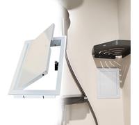 Kanduo Pannello di accesso alla parete della doccia Impermeabile, pannello di accesso in metallo Push to Open for cablaggio idraulico, riscaldamento, accesso all'allarme(White,400x400mm/16x16in)