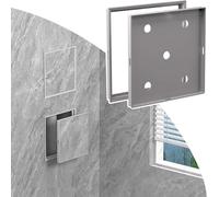 Kanduo Pannello di accesso impermeabile for parete piastrellata, porta di accesso in plastica da incasso for doccia da bagno, portello di servizio di ispezione a scatto(Grey,20x20cm (7 7/8"x7 7/8"))
