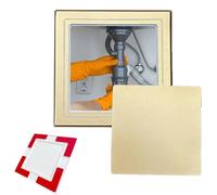 Kanduo Pannello di accesso Piastre di copertura idrauliche autoadesive for doccia, foro di ispezione cavo elettrico for camper/soffitta senza perforazione(Gold,250x250mm/9.8x9.8in)