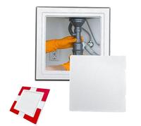 Kanduo Pannello di accesso Piastre di copertura idrauliche autoadesive for doccia, foro di ispezione cavo elettrico for camper/soffitta senza perforazione(Black,250x250mm/9.8x9.8in)