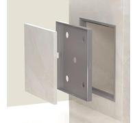 Kanduo Pannello di accesso piastrellabile da incasso, sportello di accesso a scatto, sportello di ispezione impermeabile for vasca da bagno(Grey,12x12cm (4 3/4"x4 3/4"))