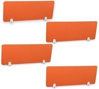 KAnduo Pannello divisorio for scrivania, Acustico, divisorio da 4 Pezzi, Riduce Il Rumore e Le distrazioni visive, for uffici Domestici e aule(Orange,30X100CM)