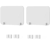 KAnduo Pannello divisorio for scrivania, Confezione da 2, divisorio Acustico, Riduce Il Rumore, Le distrazioni visive, L'Ufficio e Gli esami degli Studenti.(White,40X30CM)