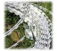 Kanduo Recinzione in filo spinato Rete metallica a doppio filo spinato, antifurto, antiscavalcamento, ad alta densità (10 m)